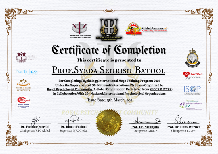 Prof.Syeda Sehrish Batool